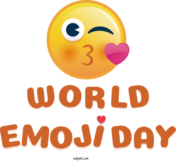 Free Emoji Day Smiley Emoticon Yellow For World Emoji Day Clipart Transparent Background