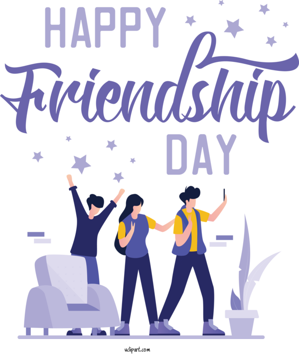 Free Holiday Logo Poster Friendship For Friendship Day Clipart Transparent Background
