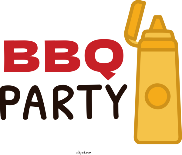Free Food Logo Yellow Design For Barbecue Clipart Transparent Background