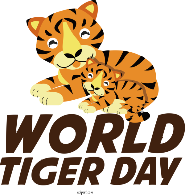 Free Holiday Tiger Drawing Clemson University For World Tiger Day Clipart Transparent Background