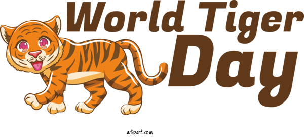 Free Holiday Cat Tiger Lion For World Tiger Day Clipart Transparent Background