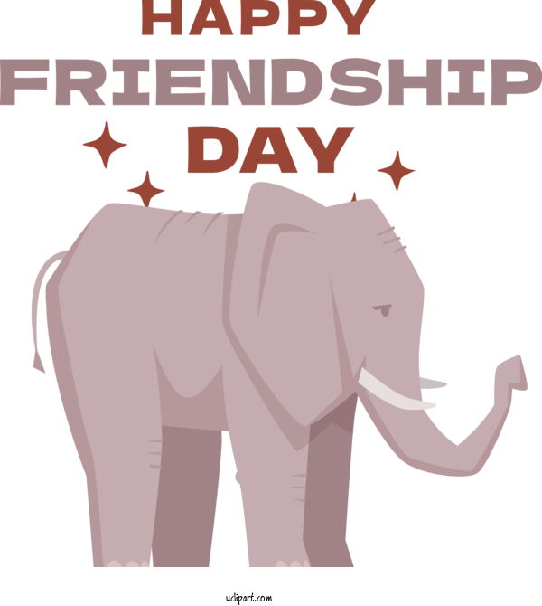 Free Holiday African Elephants Indian Elephant Human For Friendship Day Clipart Transparent Background