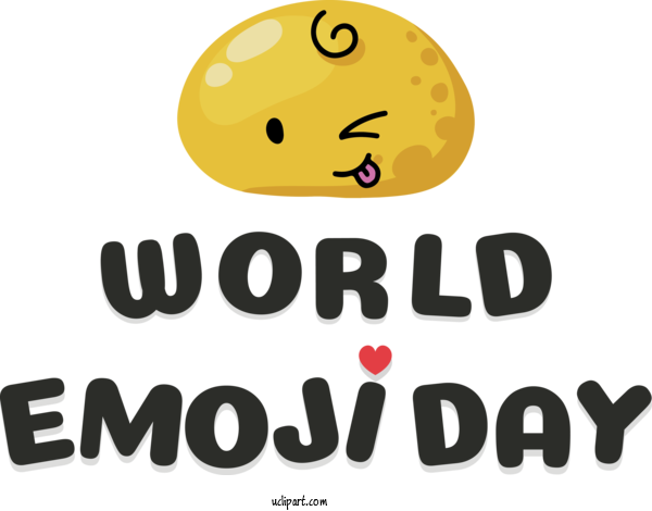 Free Emoji Day Smiley Logo Yellow For World Emoji Day Clipart Transparent Background