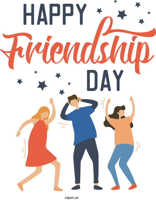 Free Holiday Logo Cartoon For Friendship Day Clipart Transparent Background