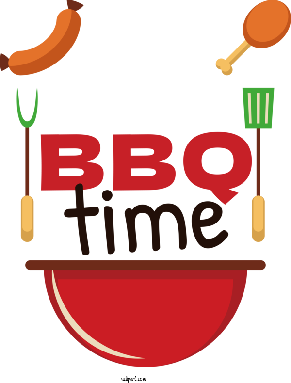 Free Food Logo Line Fast Food For Barbecue Clipart Transparent Background