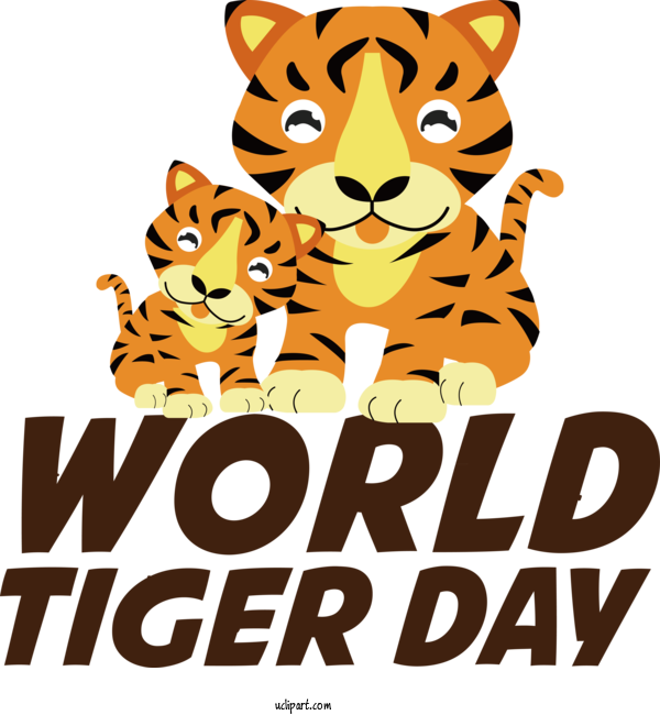 Free Holiday Cat Lion Liger For World Tiger Day Clipart Transparent Background