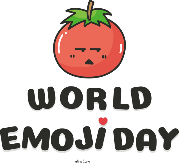 Free Emoji Day Vegetable Logo Cartoon For World Emoji Day Clipart Transparent Background