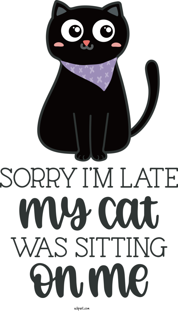 Free Holiday Cat Cat Like Black Cat For My Cat Clipart Transparent Background