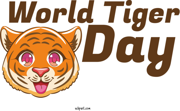 Free Holiday Cat Tiger Snout For World Tiger Day Clipart Transparent Background