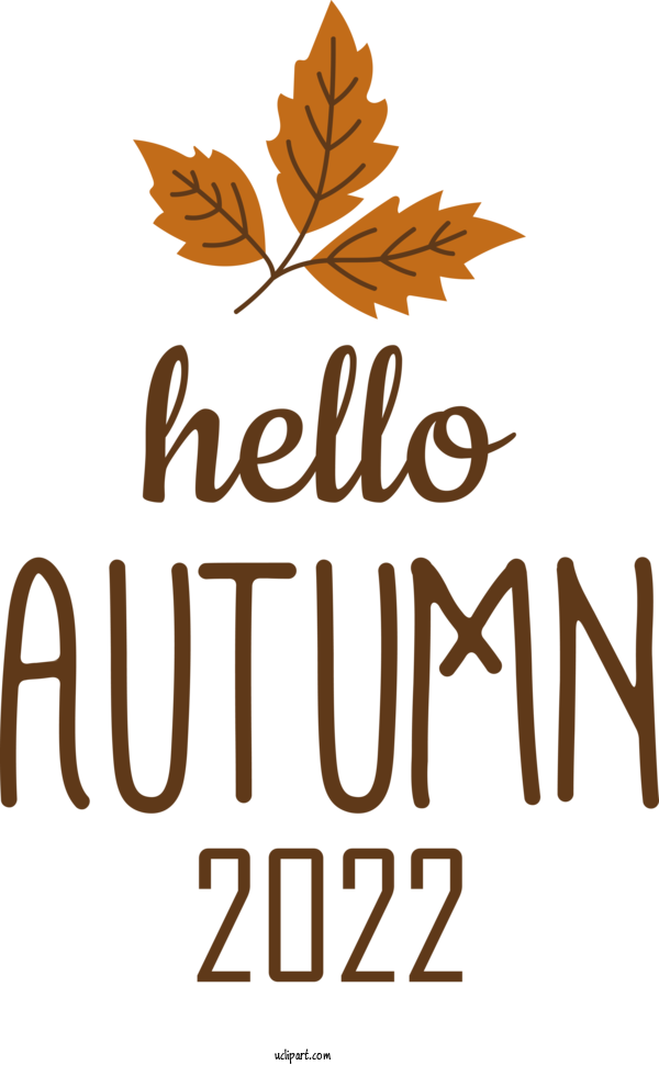 Free Hello Fall Leaf Logo Tree For Hello Autumn Clipart Transparent Background