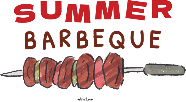 Free Food Design Font Line For Barbecue Clipart Transparent Background