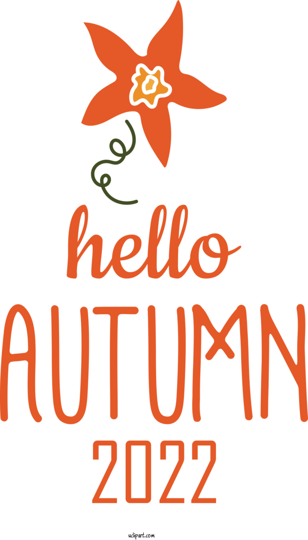 Free Hello Fall Logo Text Line For Hello Autumn Clipart Transparent Background