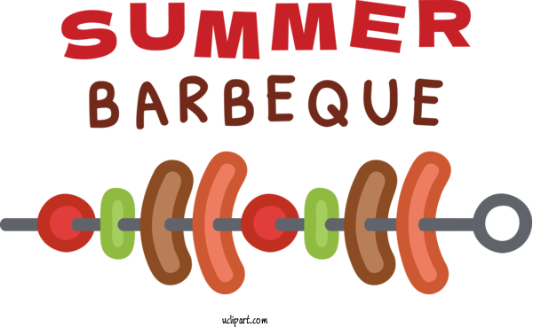 Free Food Design Logo Text For Barbecue Clipart Transparent Background