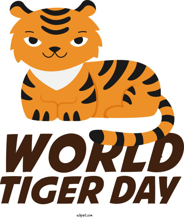 Free Holiday Bengal Tiger Siberian Tiger Lion For World Tiger Day Clipart Transparent Background
