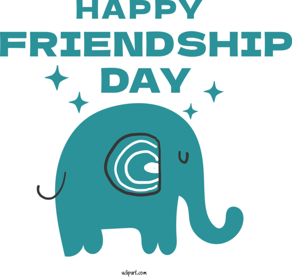 Free Holiday African Elephants Indian Elephant Elephant For Friendship Day Clipart Transparent Background