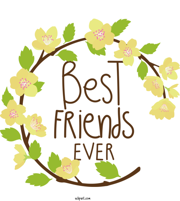 Free Holiday Design Drawing Floral Design For Friendship Day Clipart Transparent Background