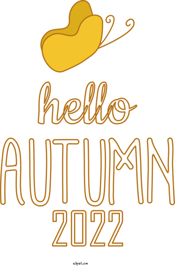 Free Hello Fall Logo Commodity Yellow For Hello Autumn Clipart Transparent Background