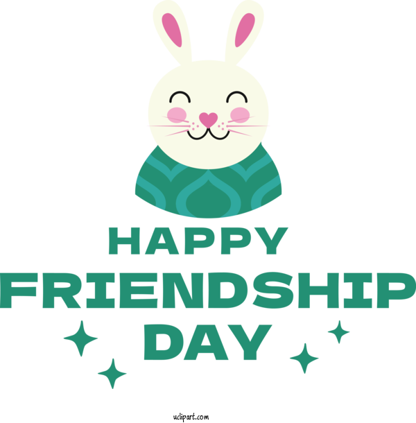 Free Holiday Rabbit Easter Bunny Logo For Friendship Day Clipart Transparent Background