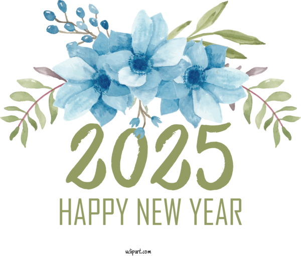 Free Holiday Flower Floral Design Flower Bouquet For 2025 NEW YEAR Clipart Transparent Background