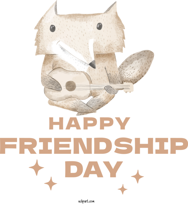Free Holiday Rodents Design Text For Friendship Day Clipart Transparent Background