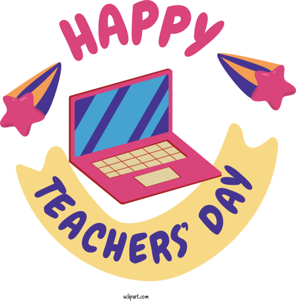 Free Holiday Logo Line Purple For Happy Teachers Day Clipart Transparent Background
