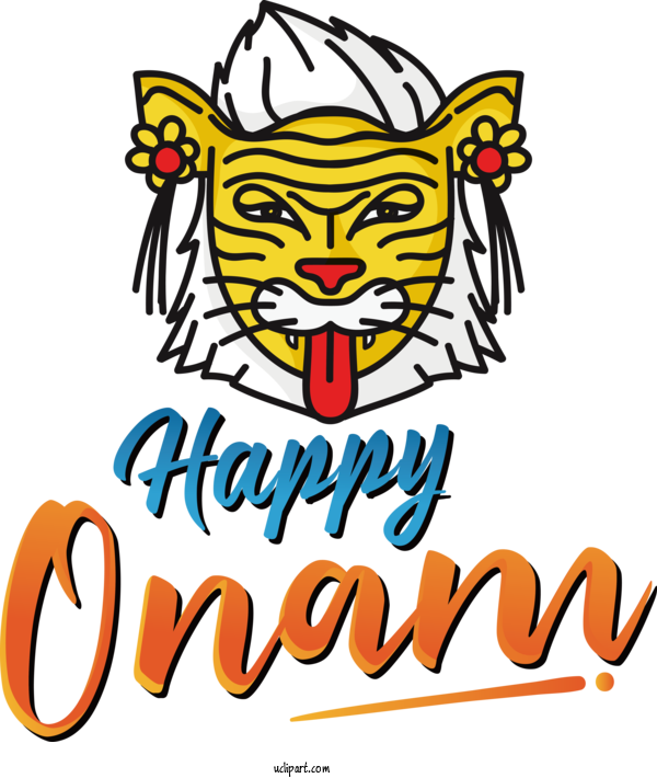 Free Holiday Logo Flower Drawing For Happy Onam Day Clipart Transparent Background