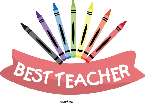 Free Holiday Logo Pencil Design For Best Teacher Clipart Transparent Background