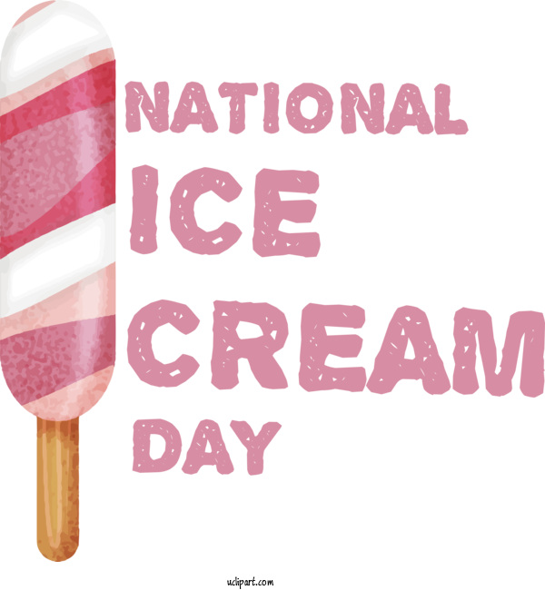 Free Holiday Design Father's Day Text For National Ice Cream Day Clipart Transparent Background