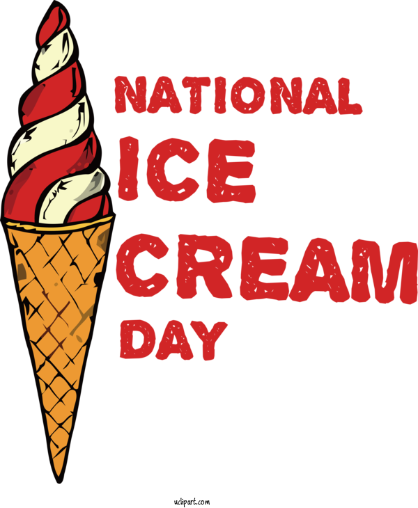 Free Holiday Ice Cream Cone Ice Cream Cone For National Ice Cream Day Clipart Transparent Background