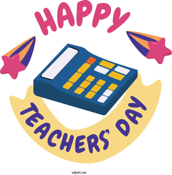 Free Holiday Logo Yellow Design For Happy Teachers Day Clipart Transparent Background