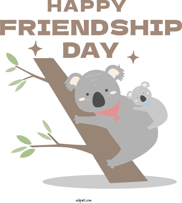 Free Holiday Koala Rodents Bears For Friendship Day Clipart Transparent Background