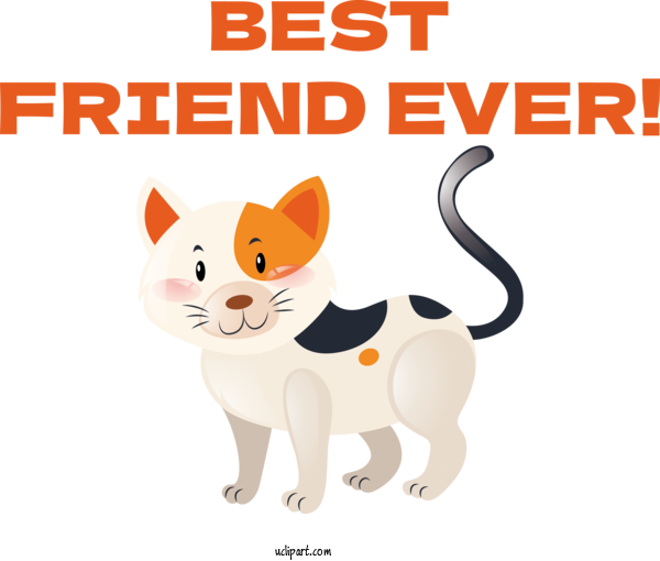 Free Holiday Cat Kitten Tail For Best Friend Ever Clipart Transparent Background