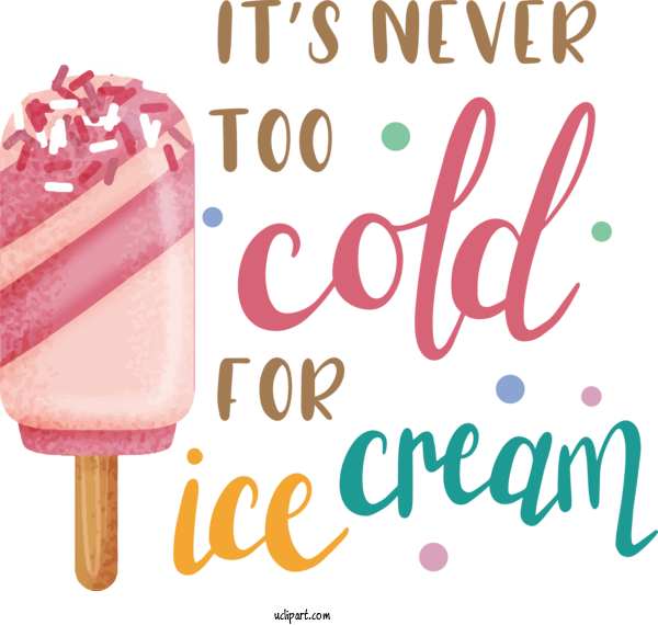 Free Holiday Frozen Dessert Dessert Cream For Never Too Cold For Ice Cream Clipart Transparent Background