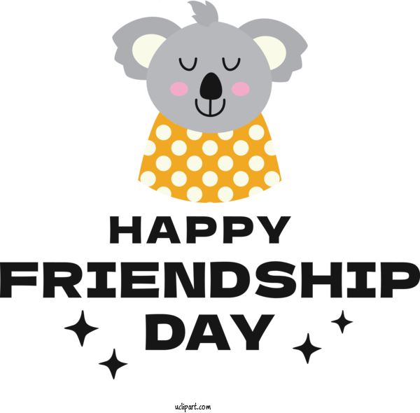 Free Holiday Design Cartoon Logo For Friendship Day Clipart Transparent Background