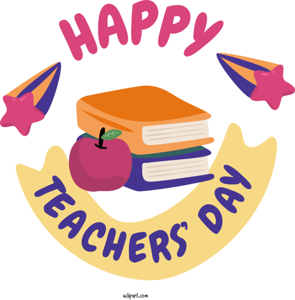 Free Holiday Logo Text Line For Happy Teachers Day Clipart Transparent Background