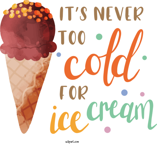 Free Holiday Ice Cream Ice Cream Cone Battered Ice Cream For Never Too Cold For Ice Cream Clipart Transparent Background