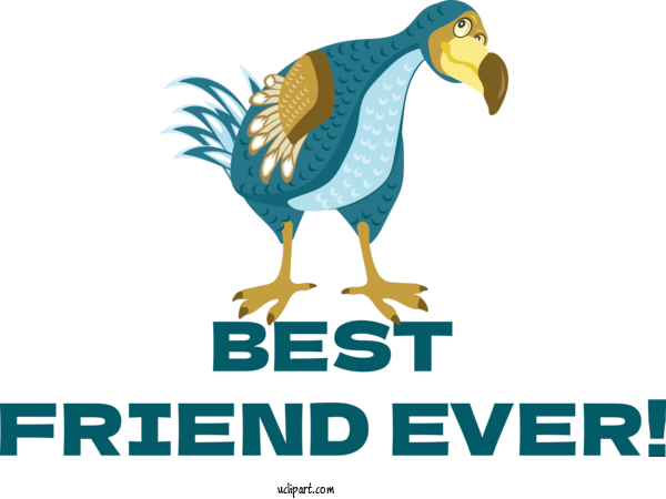 Free Holiday Birds Cartoon Logo For Best Friend Ever Clipart Transparent Background