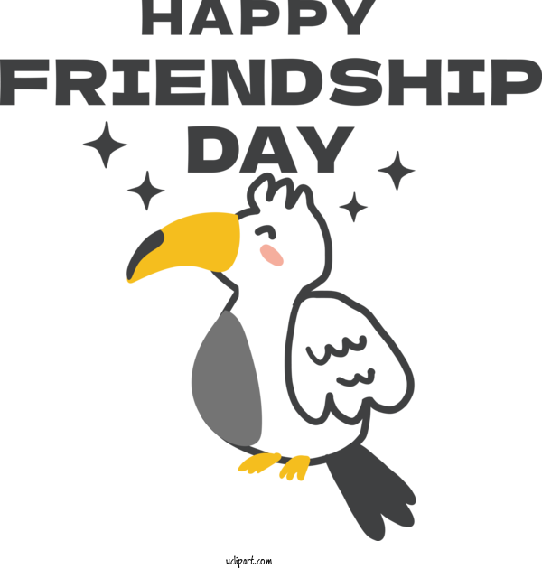 Free Holiday Birds Logo Cartoon For Friendship Day Clipart Transparent Background