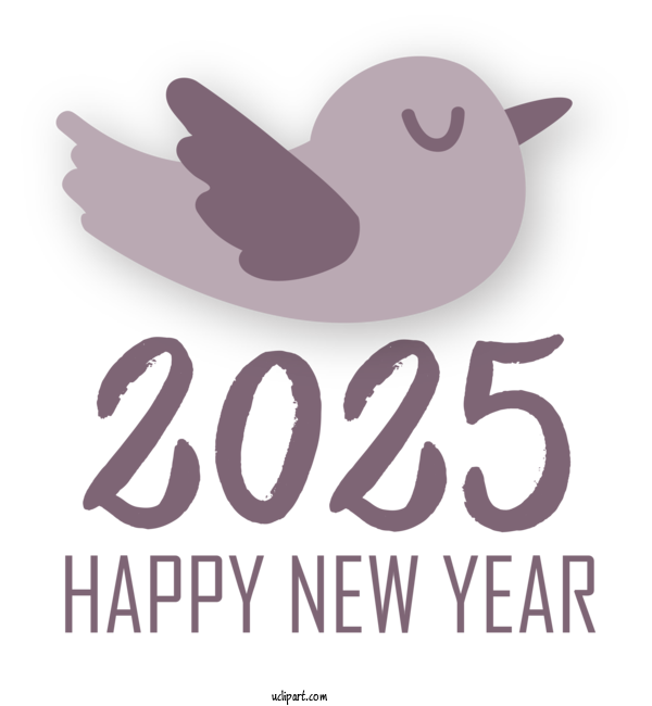 Free Holiday Logo Font Violet For 2025 NEW YEAR Clipart Transparent Background