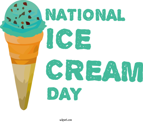 Free Holiday Ice Cream Cone Ice Cream Dairy Product For National Ice Cream Day Clipart Transparent Background