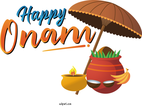 Free Holiday Cartoon Line Fruit For Happy Onam Day Clipart Transparent Background