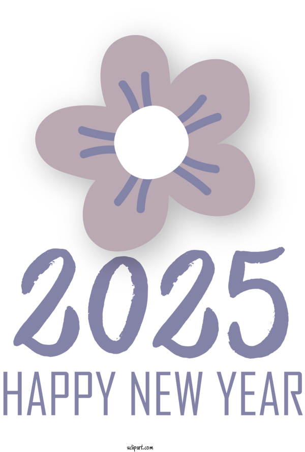 Free Holiday Design  Logo For 2025 NEW YEAR Clipart Transparent Background