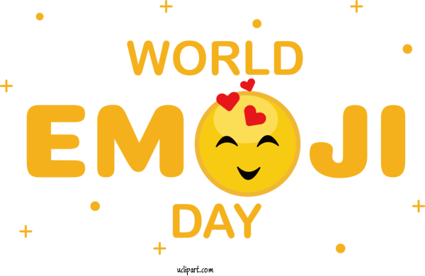 Free Holiday Smiley Happiness Logo For World Emoji Day Clipart Transparent Background