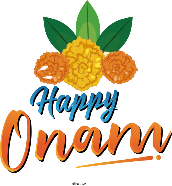 Free Holiday Flower Logo Commodity For Happy Onam Day Clipart Transparent Background