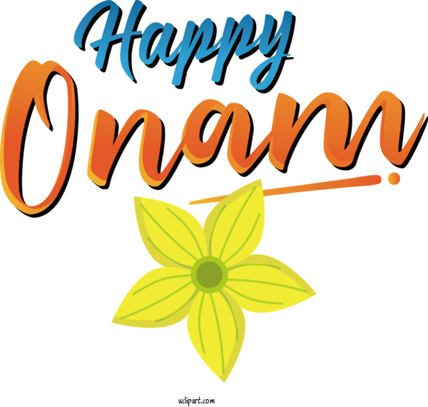 Free Holiday Flower Logo Leaf For Happy Onam Day Clipart Transparent Background