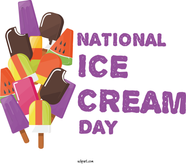 Free Holiday Human Design Logo For National Ice Cream Day Clipart Transparent Background