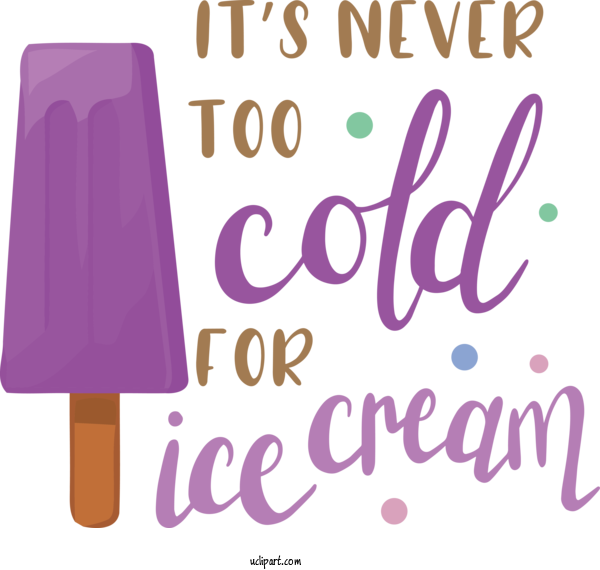 Free Holiday Logo Design For Never Too Cold For Ice Cream Clipart Transparent Background