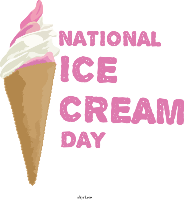 Free Holiday Ice Cream Cone Ice Cream Dairy Product For National Ice Cream Day Clipart Transparent Background