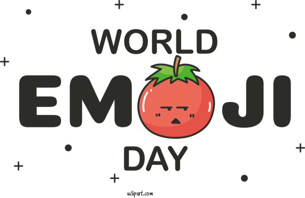 Free Holiday Design Logo Text For World Emoji Day Clipart Transparent Background