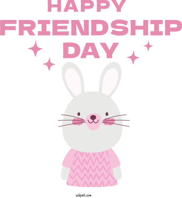Free Holiday Rabbit Easter Bunny Hares For Friendship Day Clipart Transparent Background